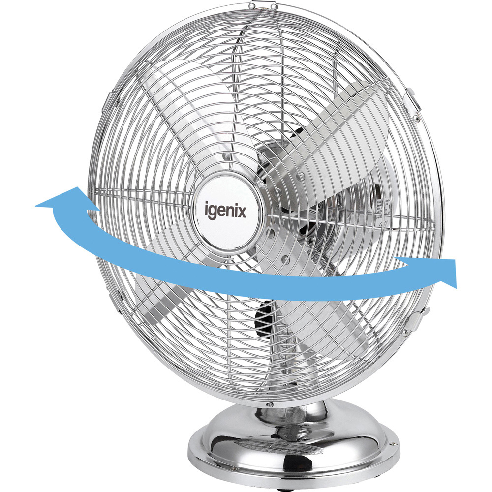 Igenix Silver Desk Fan 12 inch Image 5