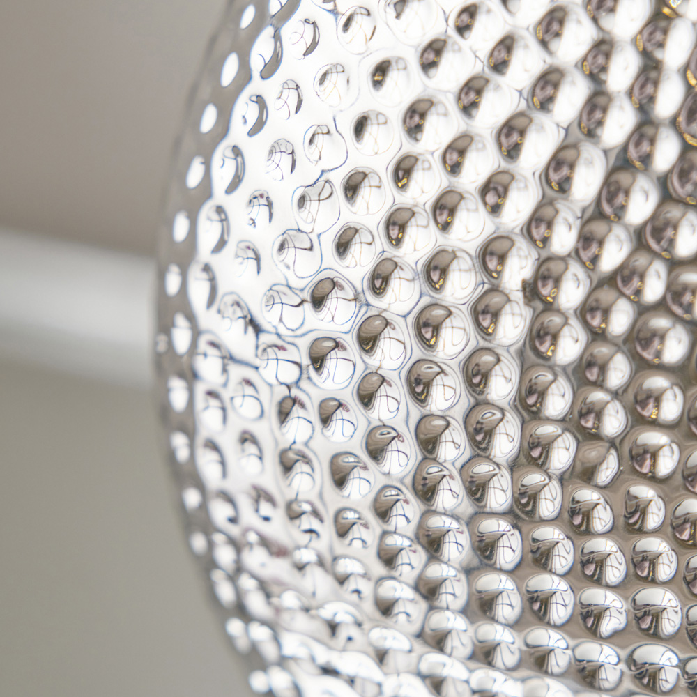 Pacific Lifestyle Mabel Silver Dot Textured Ceramic Table Lamp Image 3