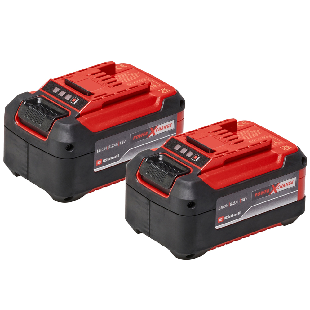 Einhell 5.2Ah Power X Change Battery 18V 2 Pack Image 1