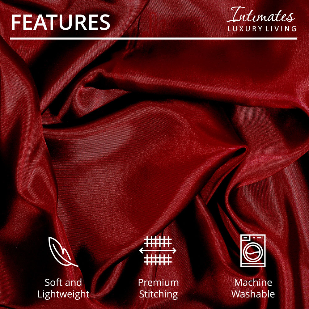 Intimates Double Red Satin Bedding Set Image 6