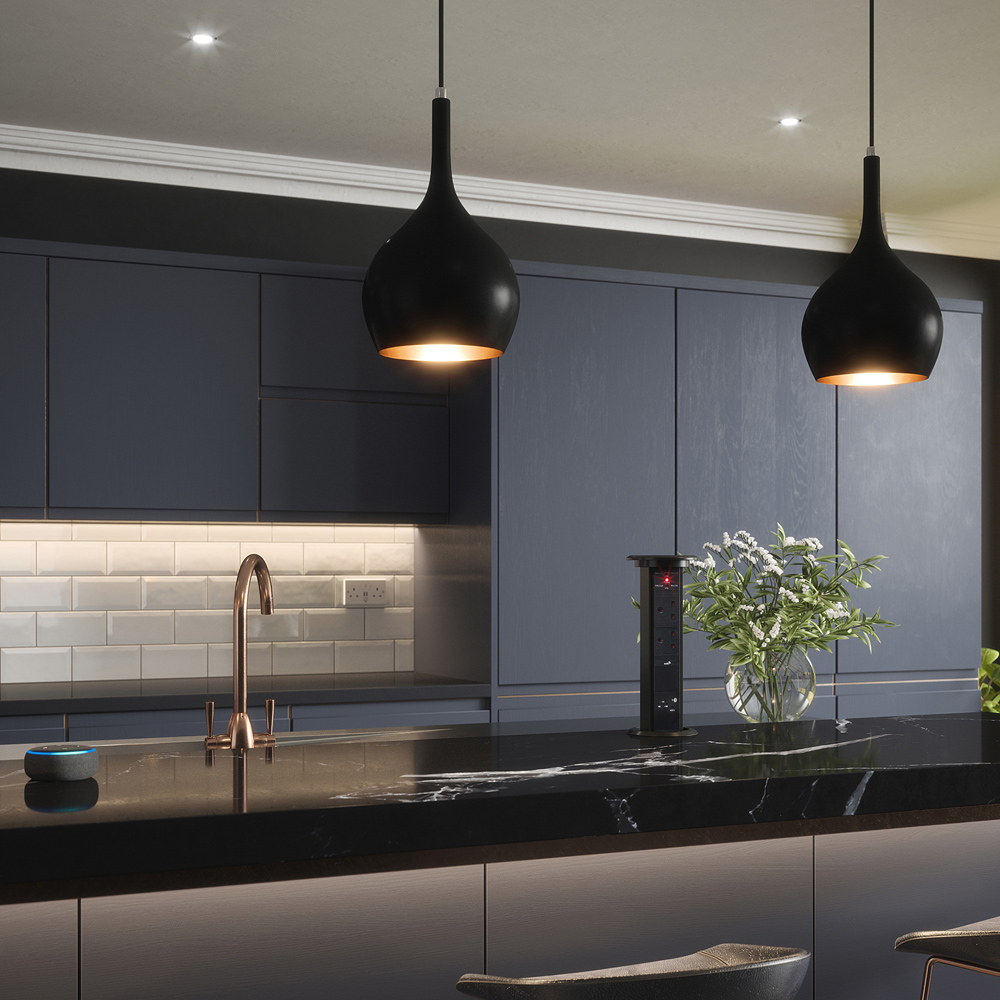 Sorrelis Phaedra Black LED Pendant Light Image 2