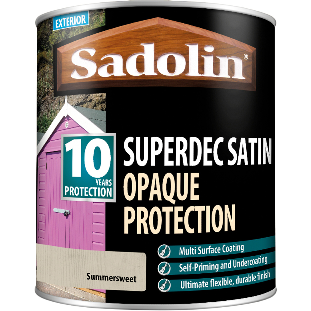 Sadolin Superdec 10 Year Summersweet Satin Finish Exterior Woodstain 1L Image 2