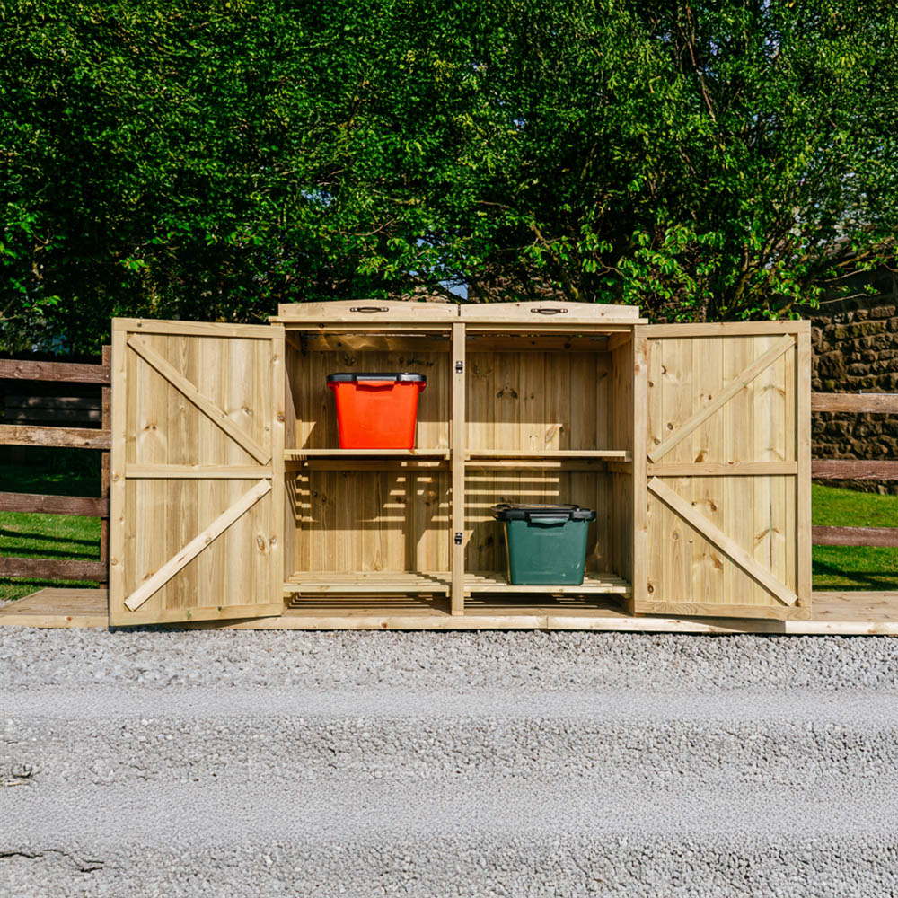 The Garden Village Chatburn 4 Recycle Box Storage Shed Image 7