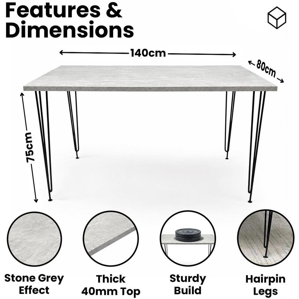 Kosy Koala 4 Seater Wood and Velvet Tufted Dining Set Grey Image 7