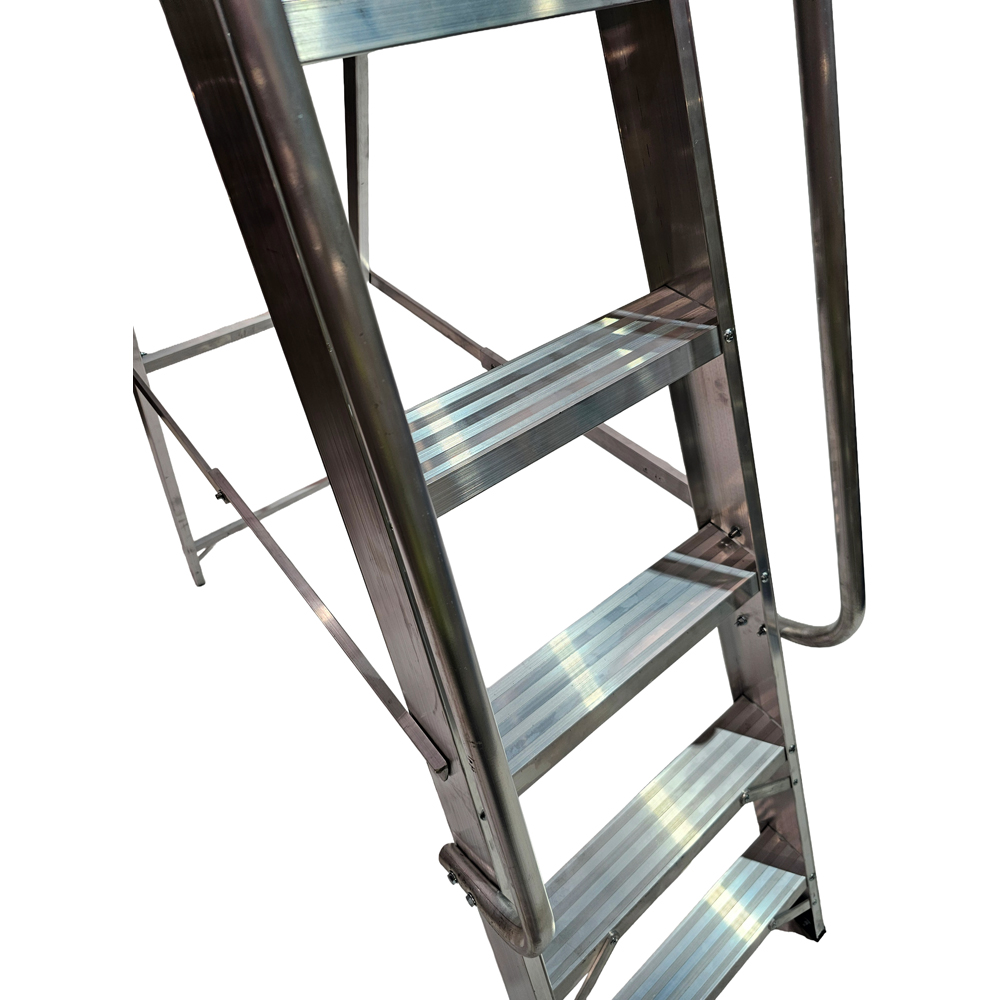 Lyte Ladders and Towers MagnaStep 6 Tread Aluminium Platform Step Ladder with Handrails Image 3