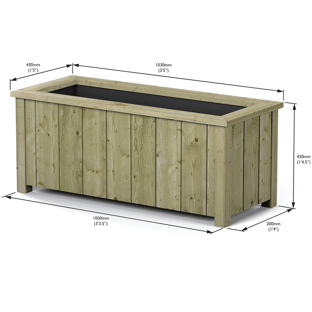 Rowlinson Heritage Rectangular Planter 100cm Image 9