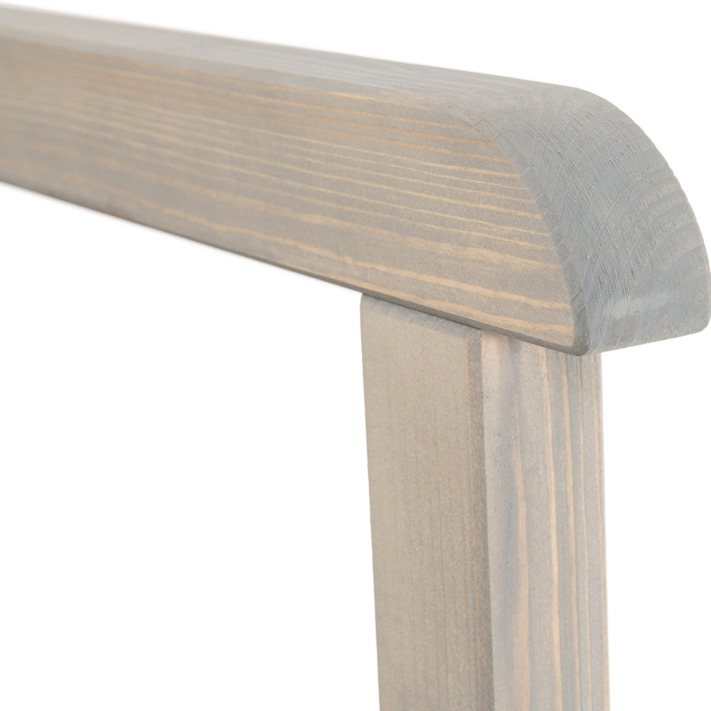 AMATA Ungurs Grey Wooden Straight Garden Chair Image 5