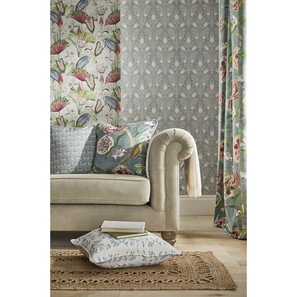 Esselle Home Waterlily Lake Linen Multicolour Wallpaper Image 7