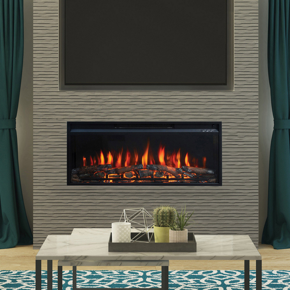 Be Modern Rodwell Wall Mounted Electric Inset Fireplace 36 inch Image 2