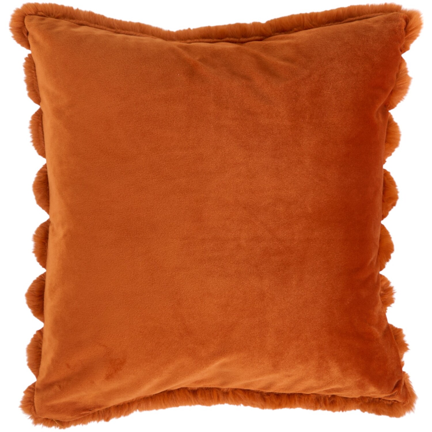 Verbier Rust Faux Fur Cushion  Rust Image 2