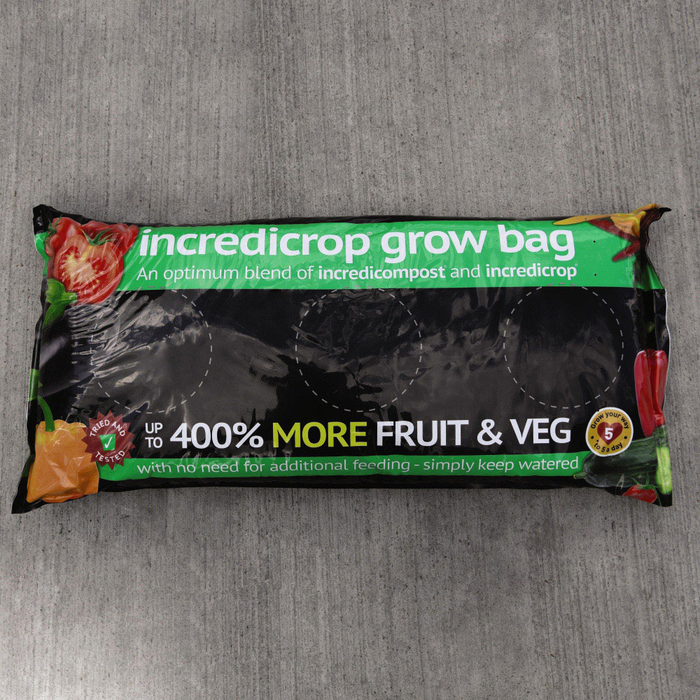 Thompson and Morgan Incredicrop Grow Bag 35L 2 Pack with 2 Incredicrop 100g Image 4