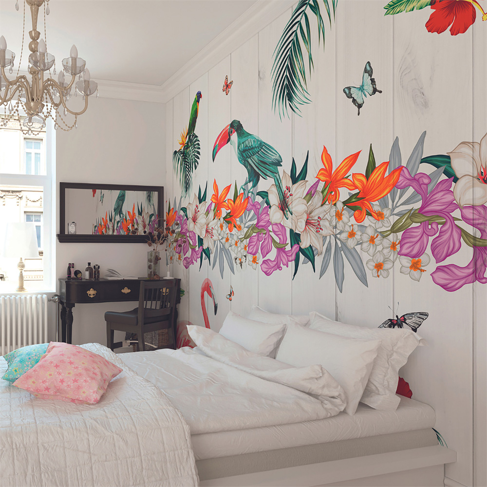 Origin Murals Birds Of Paradise Multicolour Wall Mural Image 3