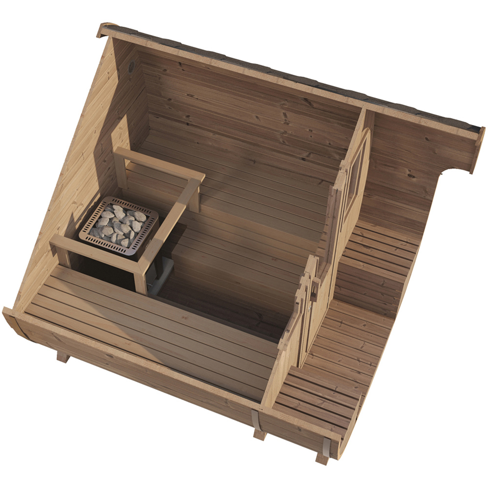 Stjarna Icon 292 Black Thermowood Outdoor Sauna 7.5 x 9.5ft Image 3