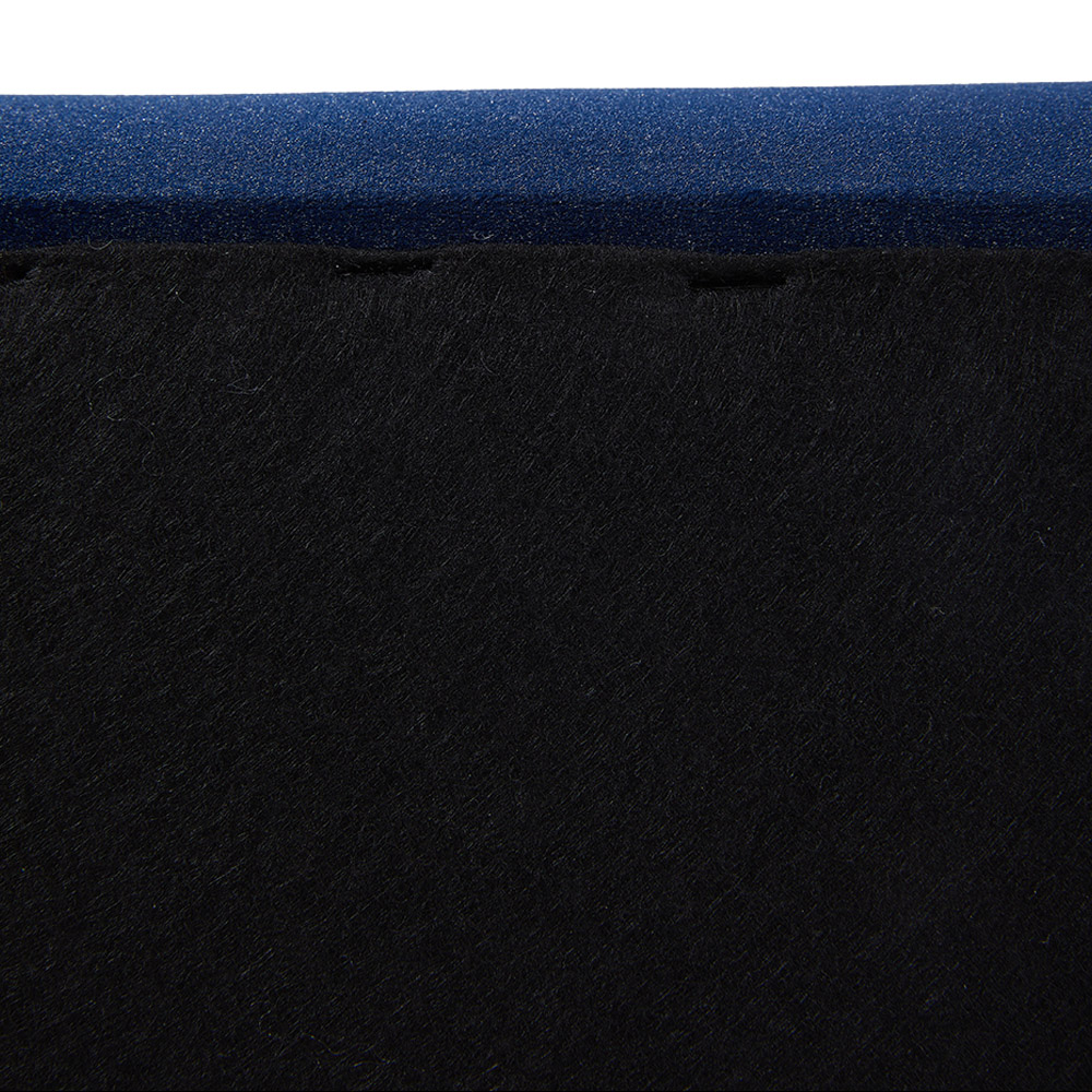 Living and Home 2 Seater Blue Velvet Ottoman Bench Image 4