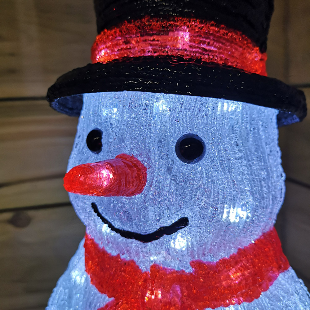 Samuel Alexander Acrylic Snowman LED Outdoor Christmas Decoration Image 2