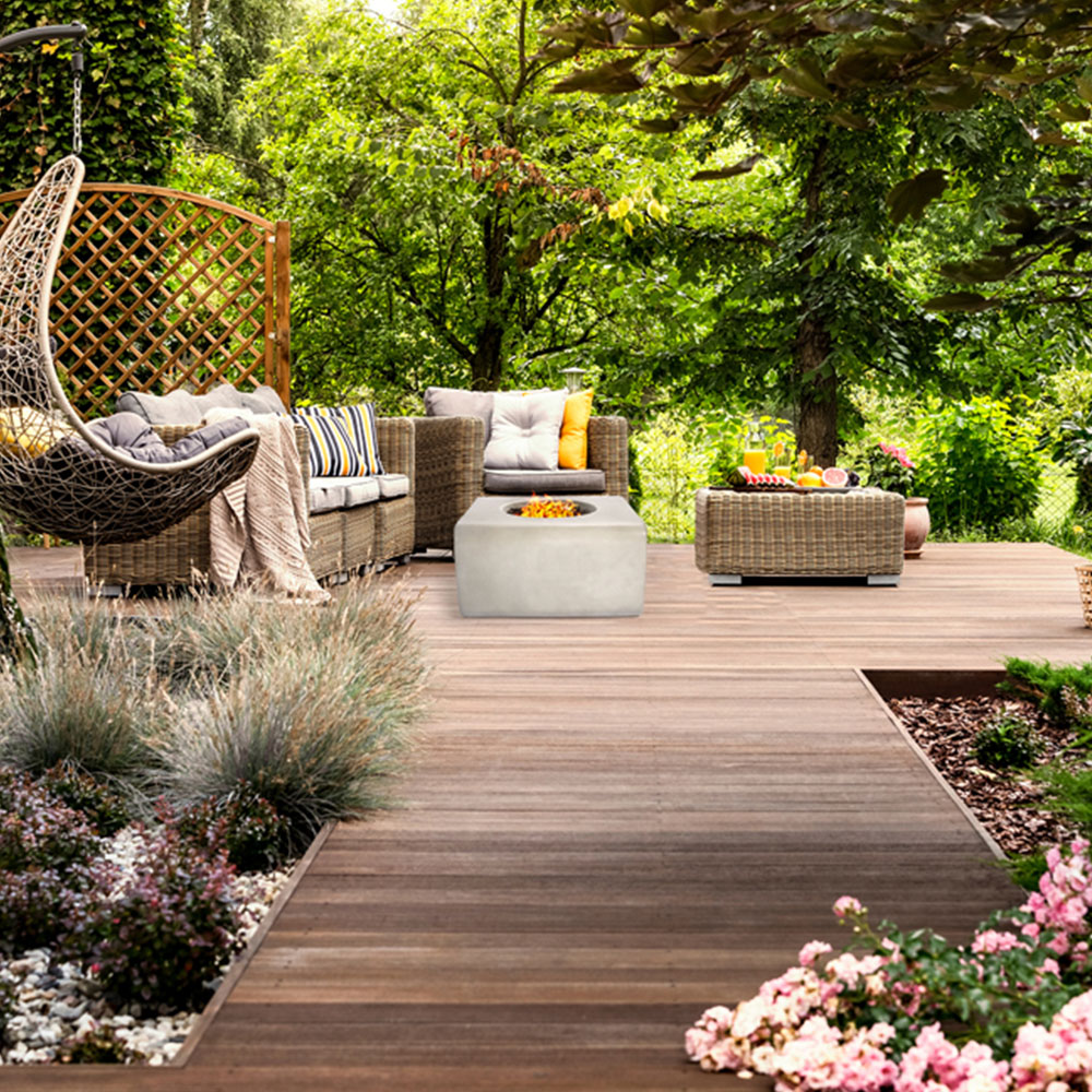 Centurion Fireology ADELPHI Light Grey Garden Gas Fire Pit with Eco-Stone Finish Image 2