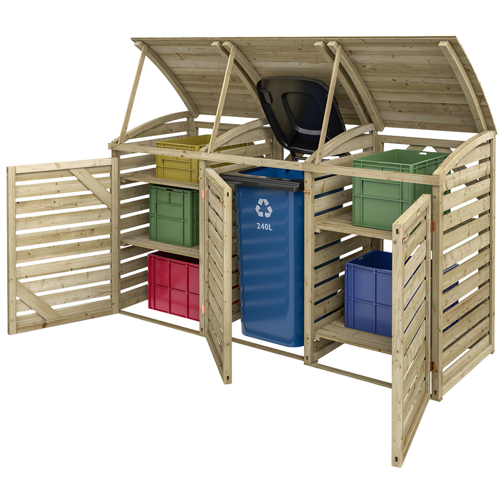 Rowlinson Single Bin Storage Unit with Double Box Store Image 5