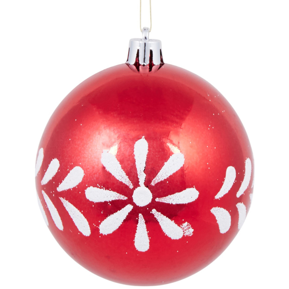 Set of 18 Santas Chalet BaublesRed Image 4