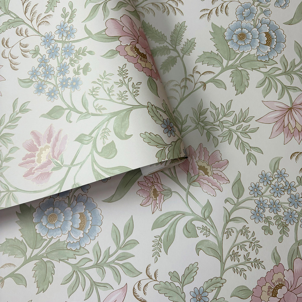 Rasch Wallpaper Garden Muse Pink and Green Wallpaper Image 2