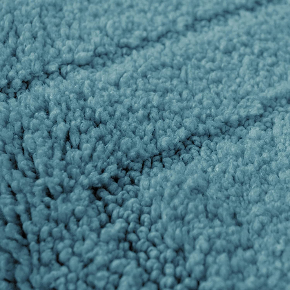 Allure Bath Fashions 2 Piece Teal Non Slip Bath and Pedestal Mat Set Image 2