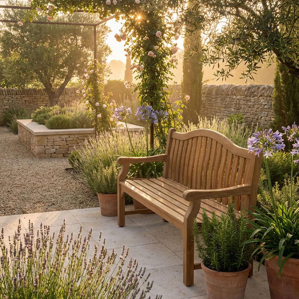 Royalcraft Maria 3 Seater Acacia Wood Garden Bench Image 5