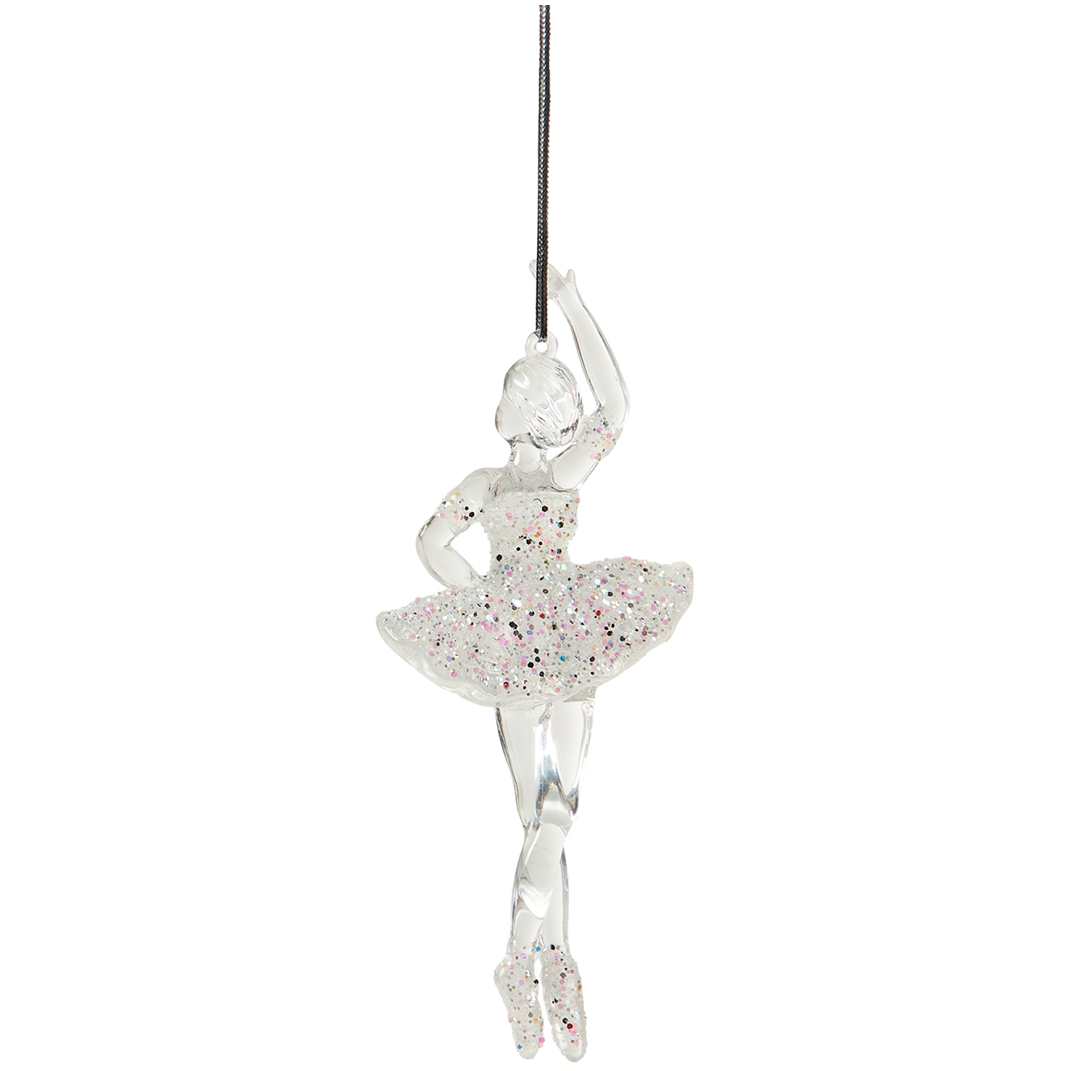 Hanging Glitter Ballerina Decoration - Silver Image 9