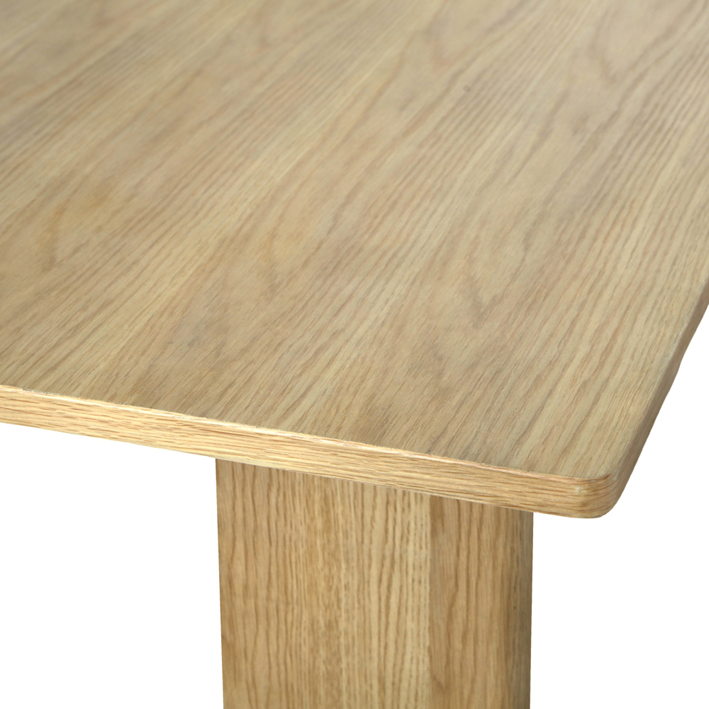 HGD Umberto 6 Seater Dining Table Washed Oak Veneer Image 5