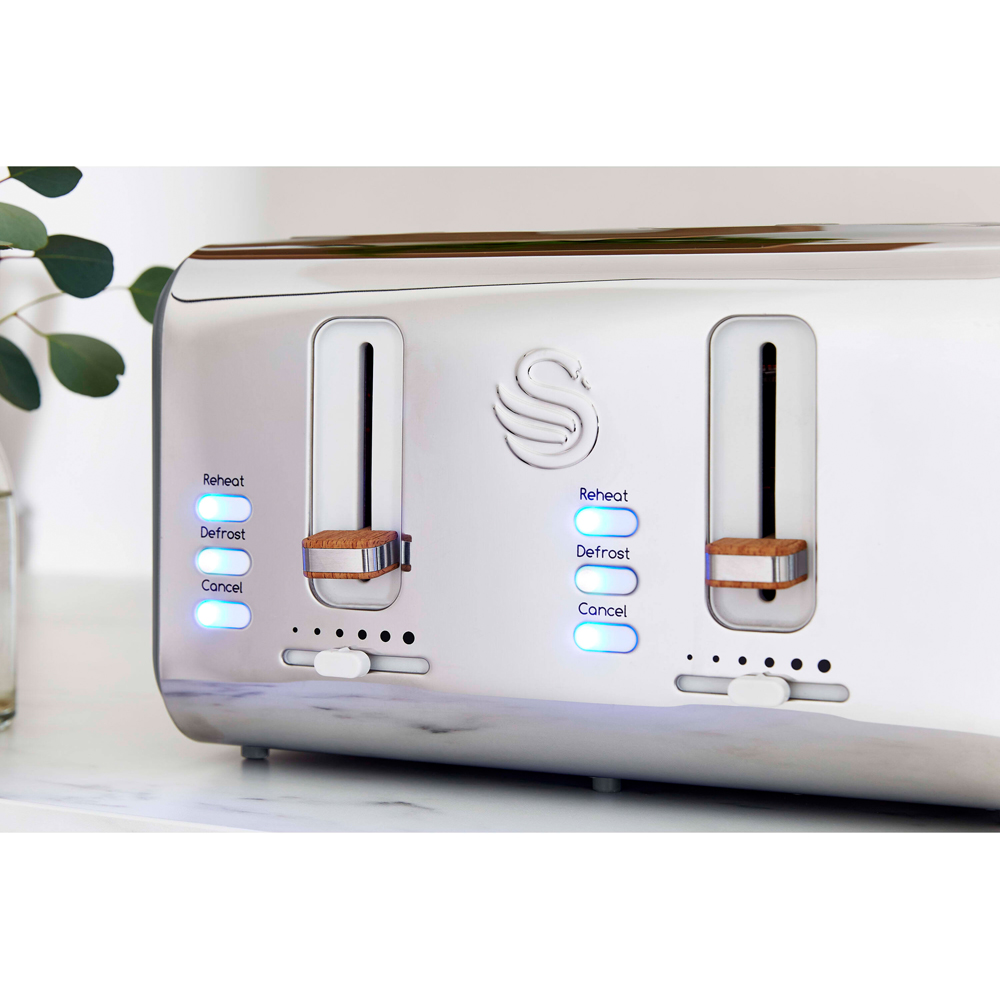 Swan Nordic EEJB145 Grey 4 Slice Toaster 1.7L Kettle and 20L Microwave Bundle Image 5