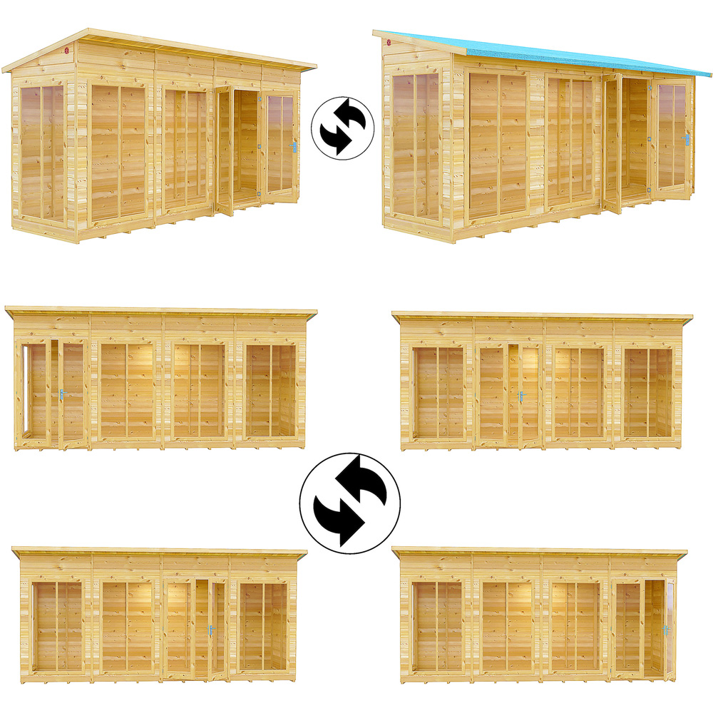 Shire Lela 16 x 6ft Double Door Summerhouse Image 4