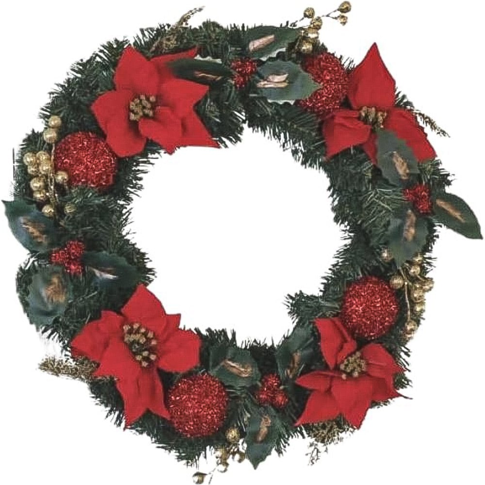 Marco Paul Christmas Wreath with Berries and Holly Leaves 50cm Image