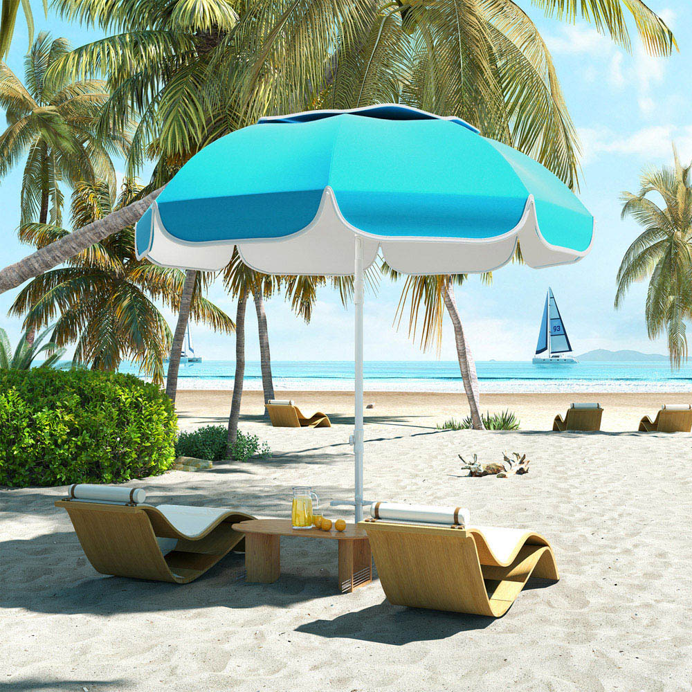 Outsunny Blue Tilting Portable Parasol 1.8m Image 2