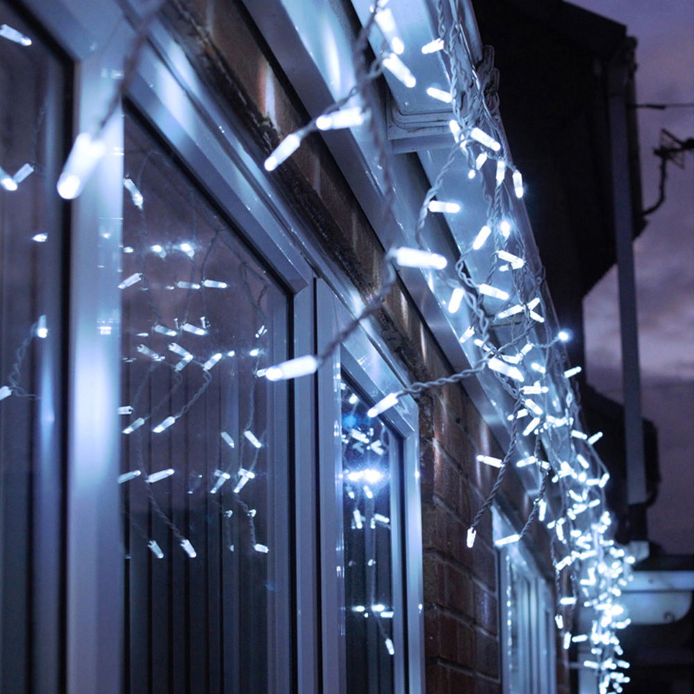 Eagle Connect 360 Cool White LED White Icicle Light 13m Image 3