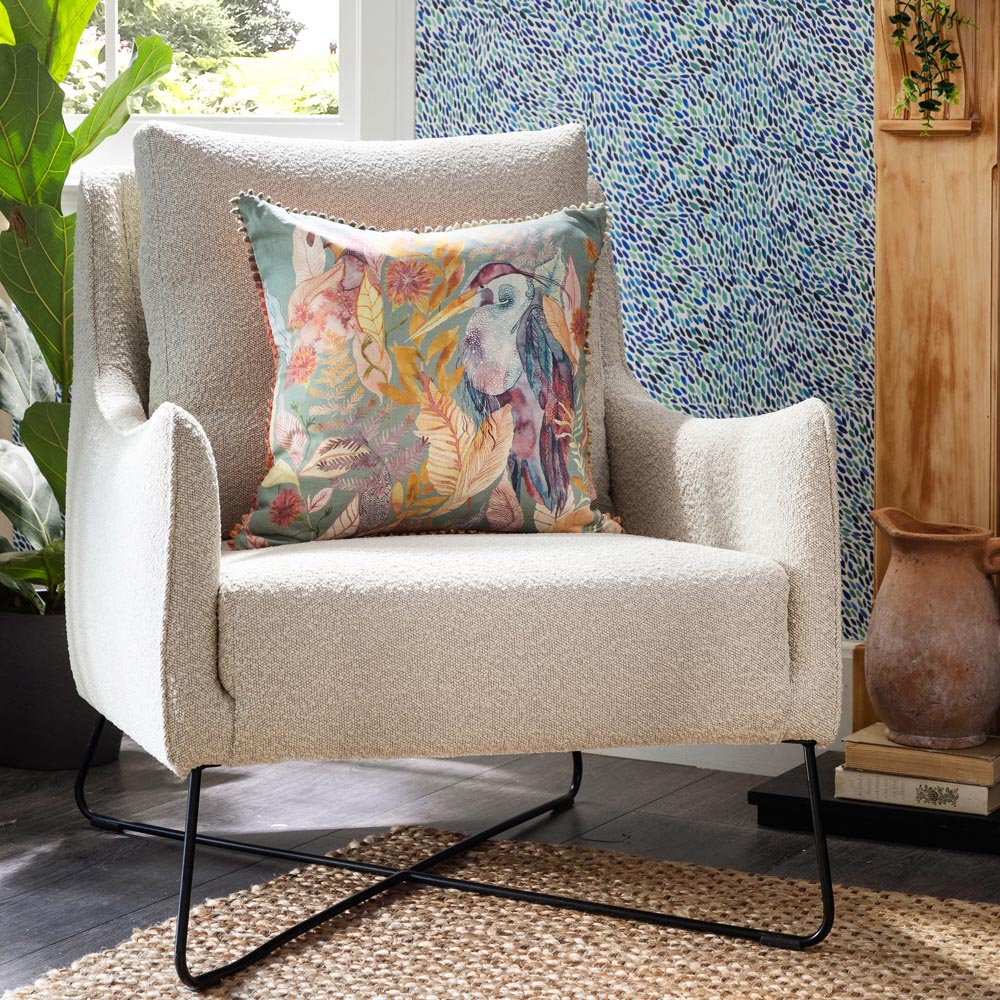 Voyage Maison Ennerdale Forest Teal Printed Feather Filled Cushion 50cm Image 2