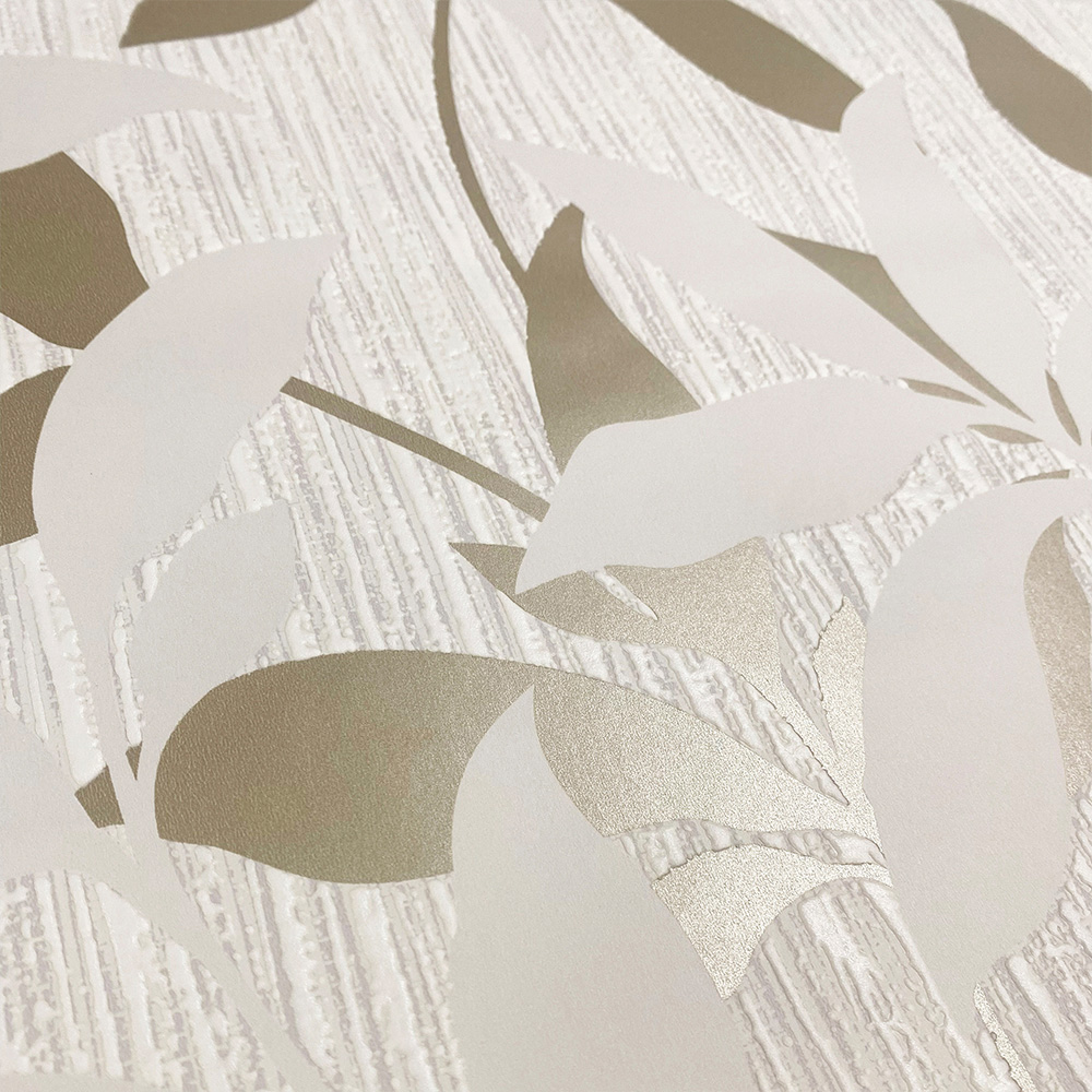Muriva Hudson Leaf Trail Cream Wallpaper Image 3