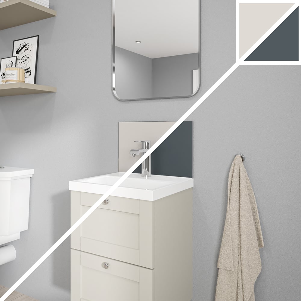 Wetwall Alloy Malibu Grey and Storm Blue Splashback 400 x 250mm Image 6