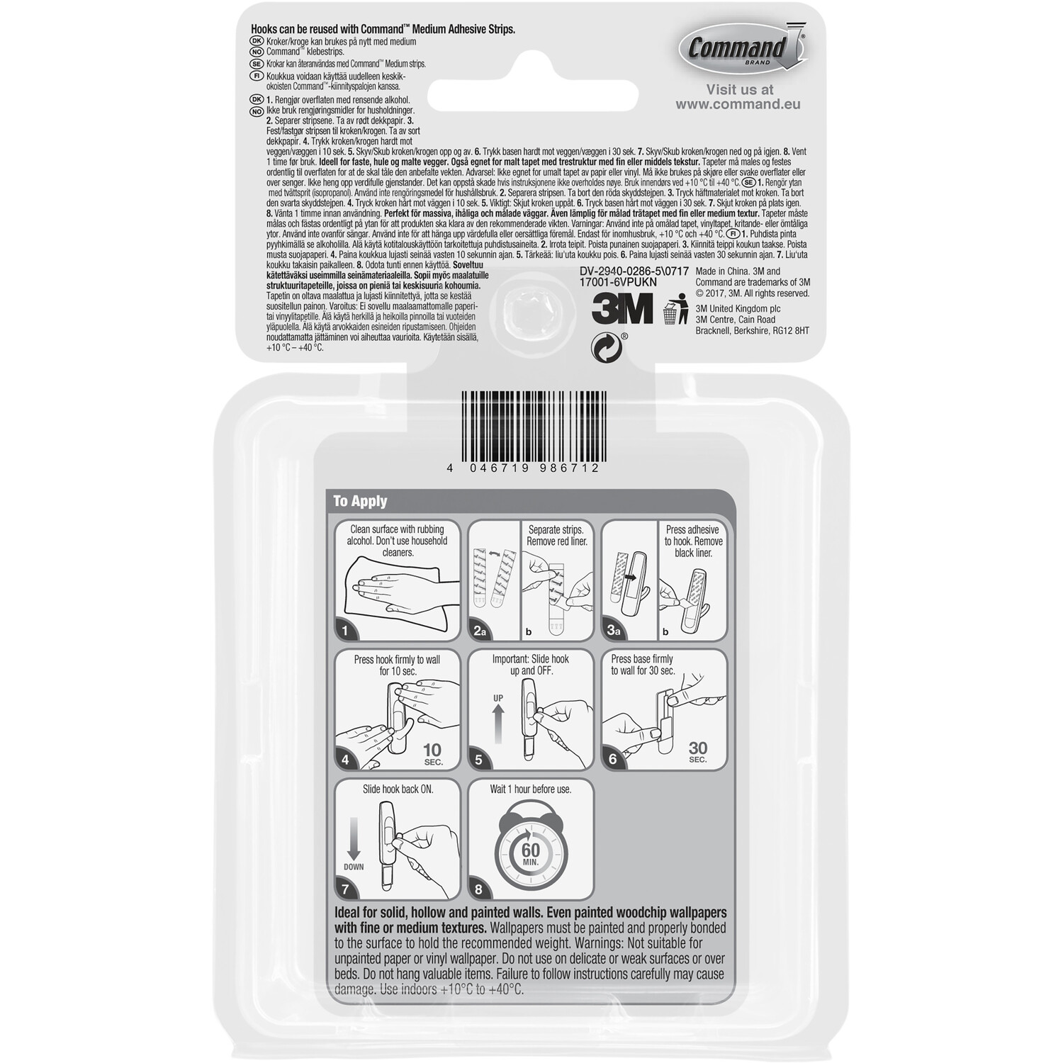 Pack of 6 Command Utility Hooks Image 3