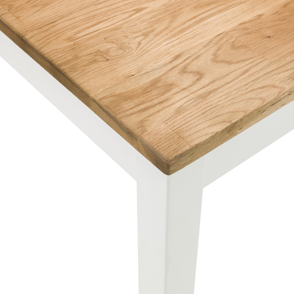 Julian Bowen Coxmoor 4 Seater Rectangular Dining Table Ivory and Oak Image 5