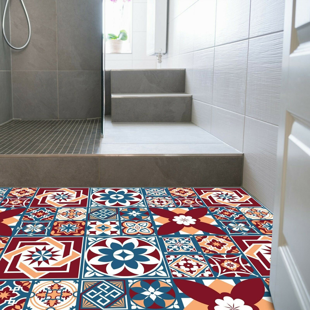 Walplus Westminster Multicolour Tile Melange Floor Sticker 120 x 60cm Image 5