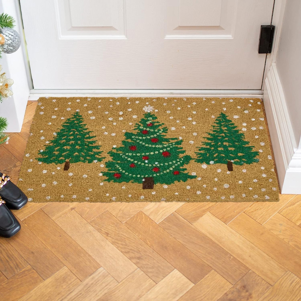 Marco Paul Natural Coir Christmas Trees Doormat 60 x 40cm Image 4