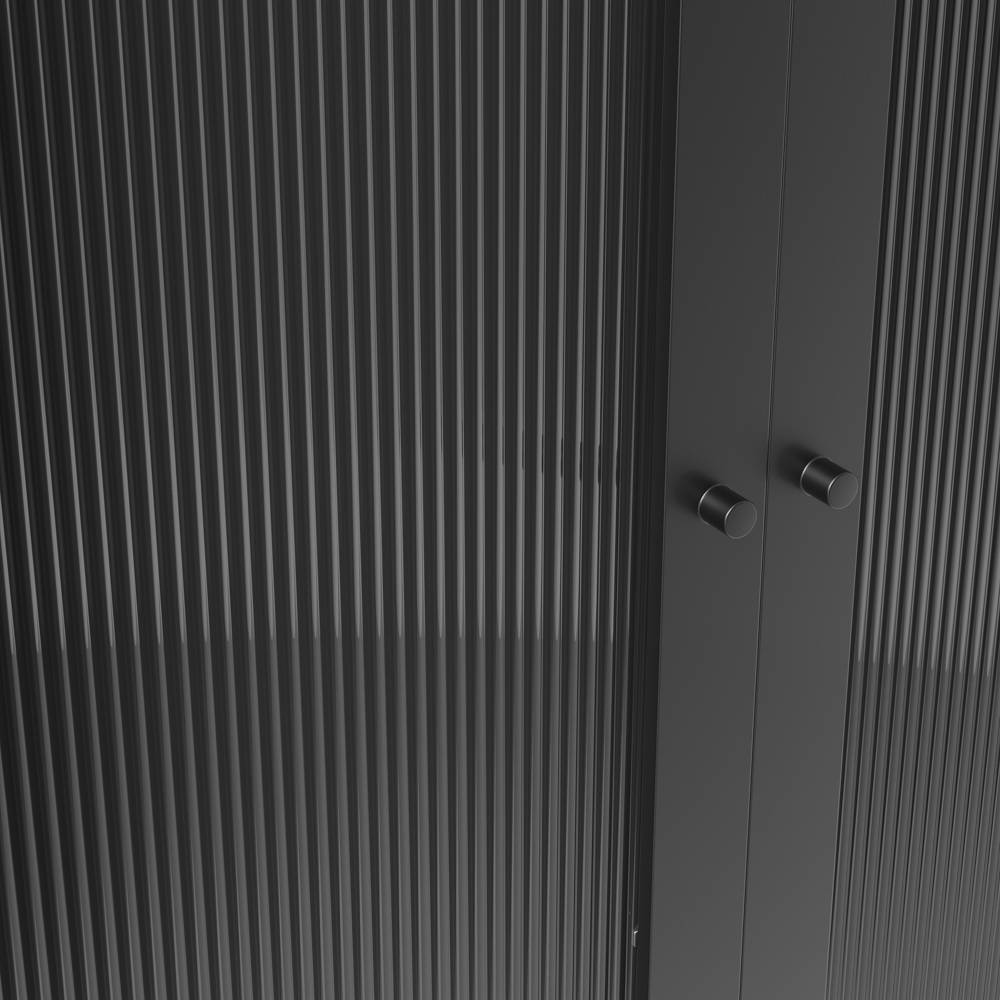 LPD Home Storm 2 Door Black Mesh Wardrobe Image 5