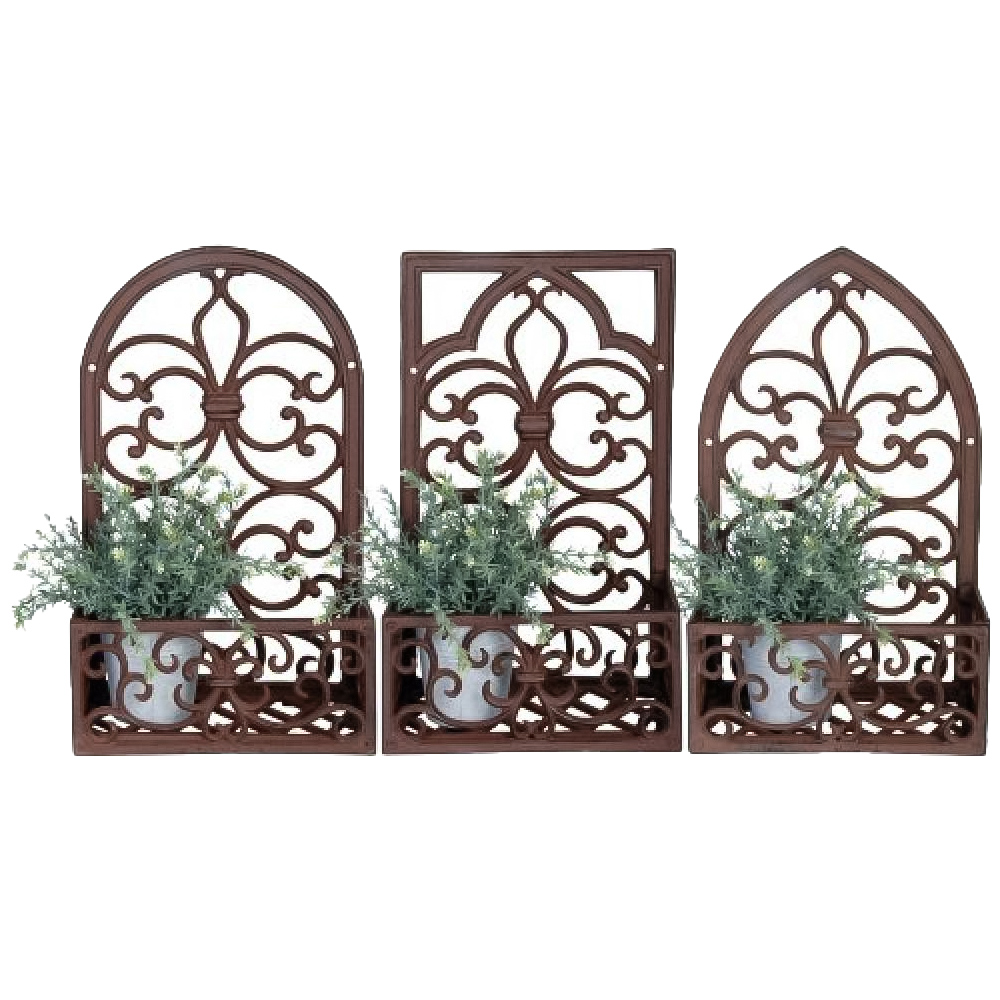 Fallen Fruits Single Window Frame with Flower Planter in Assorted styles Image