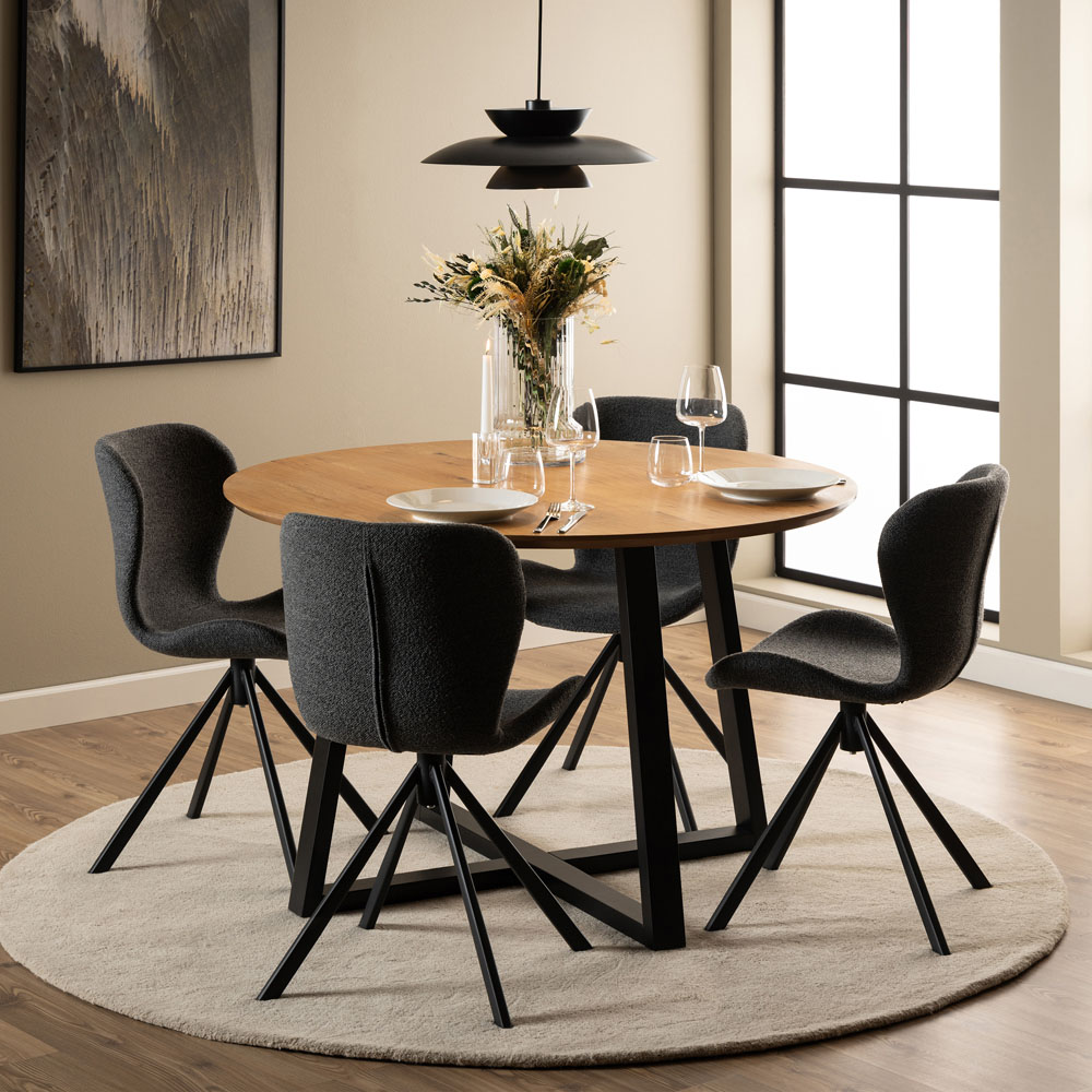 Florence Batilda Set of 2 Grey Swivel Dining Chair Image 9