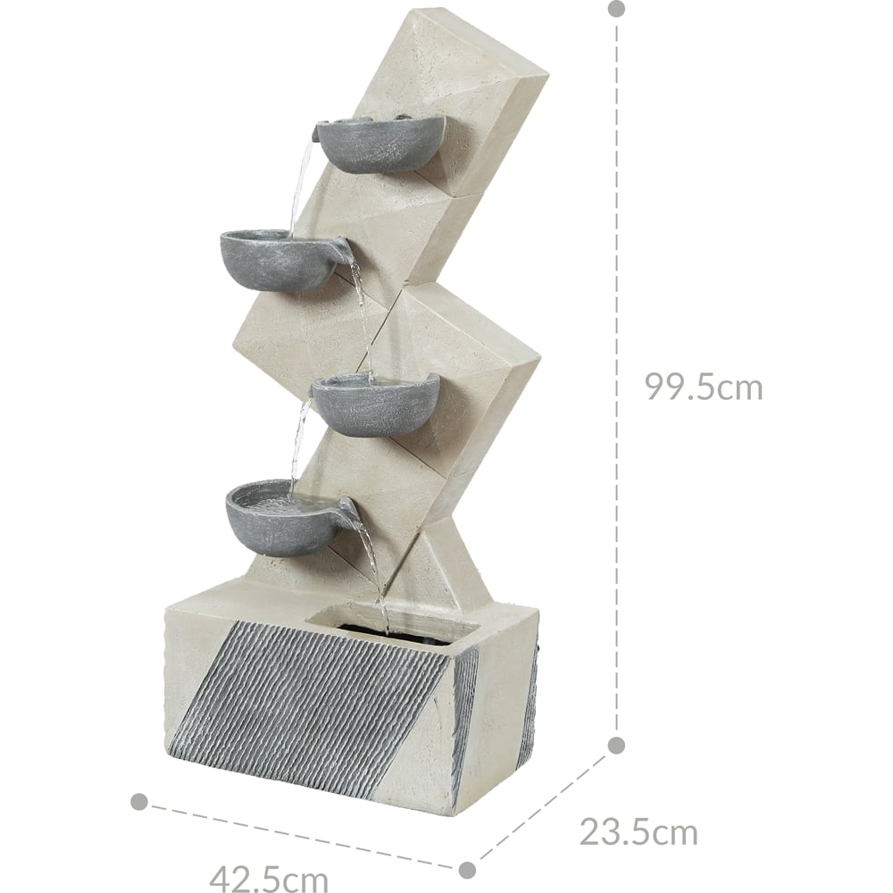 Gardenkraft Polyresin Four Bowls Water Feature Image 9