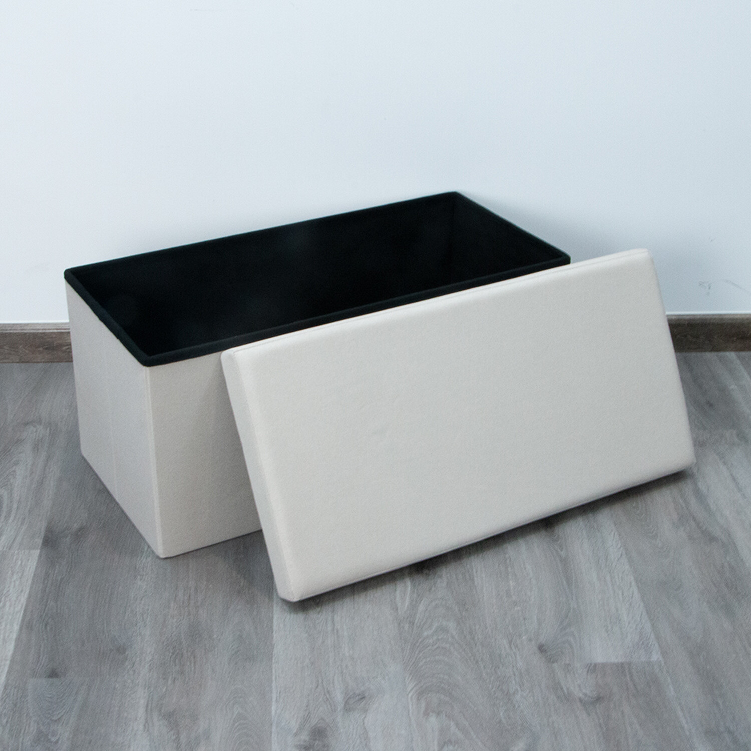 Cream Seville Linen Storage Trunk Image 4