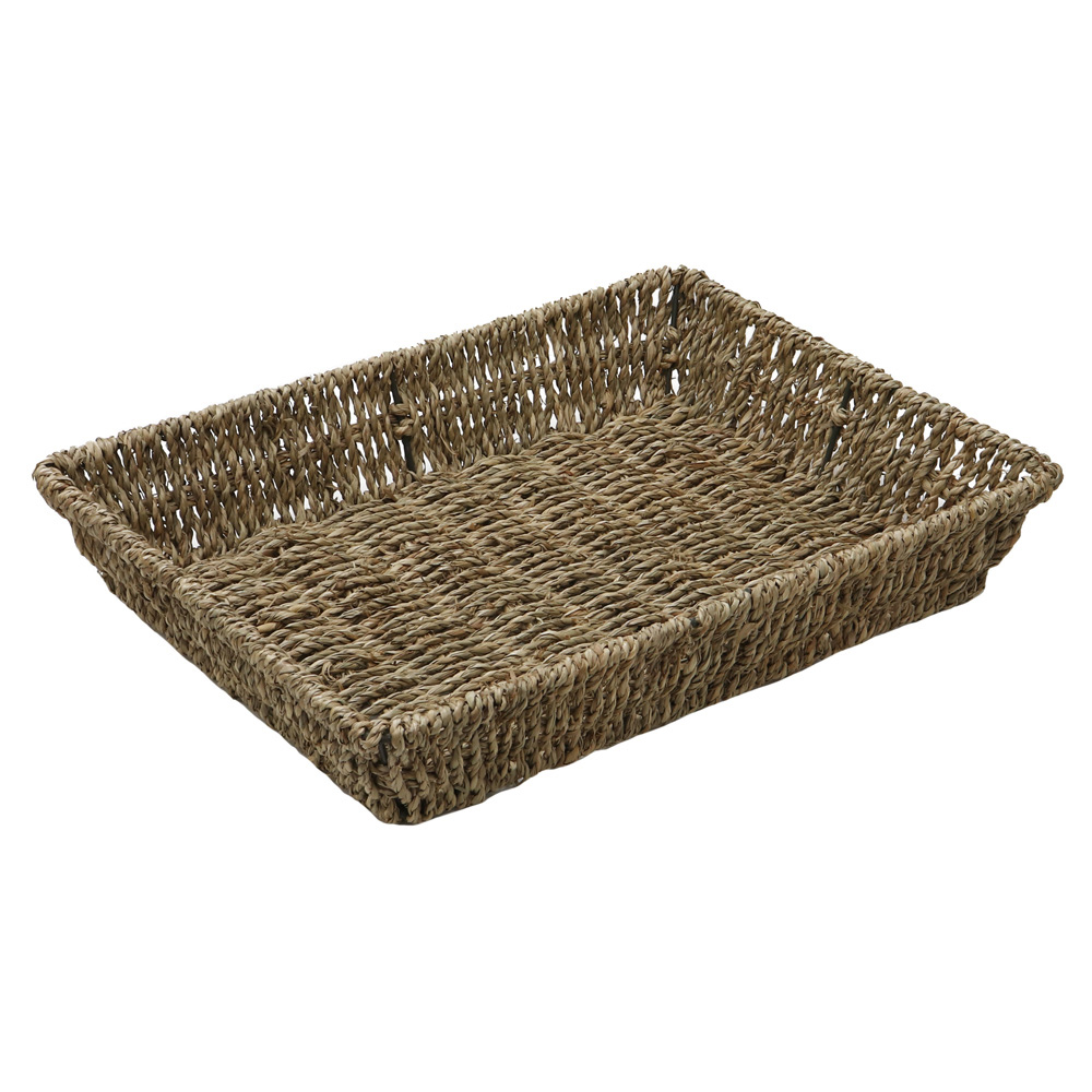 JVL Seagrass Rectangular Storage Tray 2 Pack Image 4