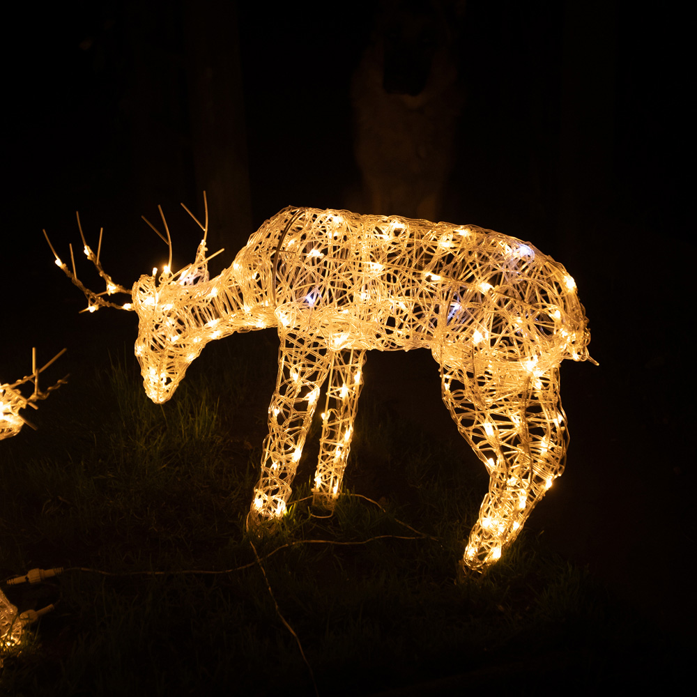 The Christmas Centre 260 LED Pre-Lit Soft Acrylic Light-Up Reindeer 3 Piece Image 9
