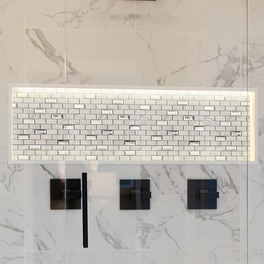 House of Mosaics Calacatta Luxe Mosaic Tile Sheet Image 1