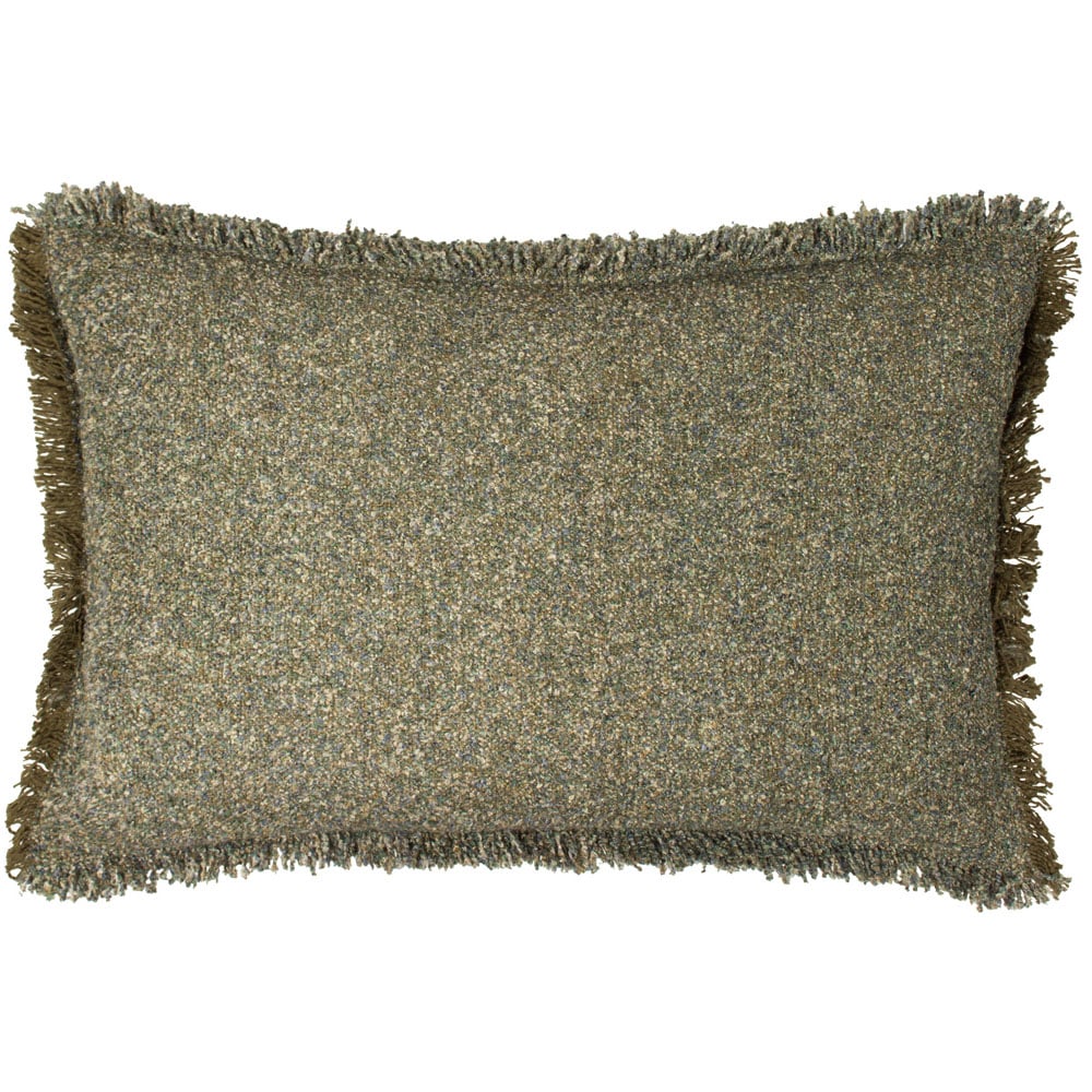 Yard Doze Moss Reversible Fringed Cushion Image 1