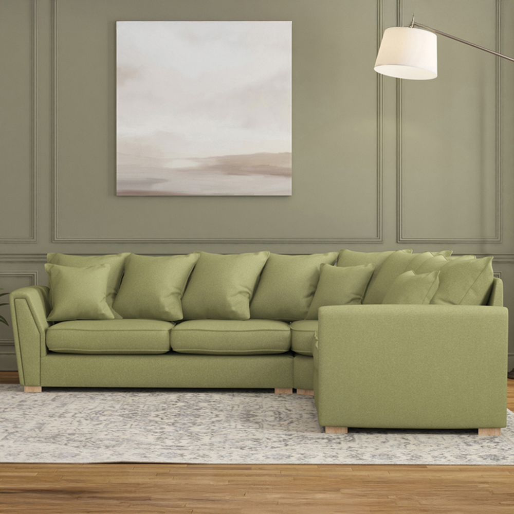 Wendleberry 4 Seater Venice Olive Scatter Back Corner Sofa Image 5