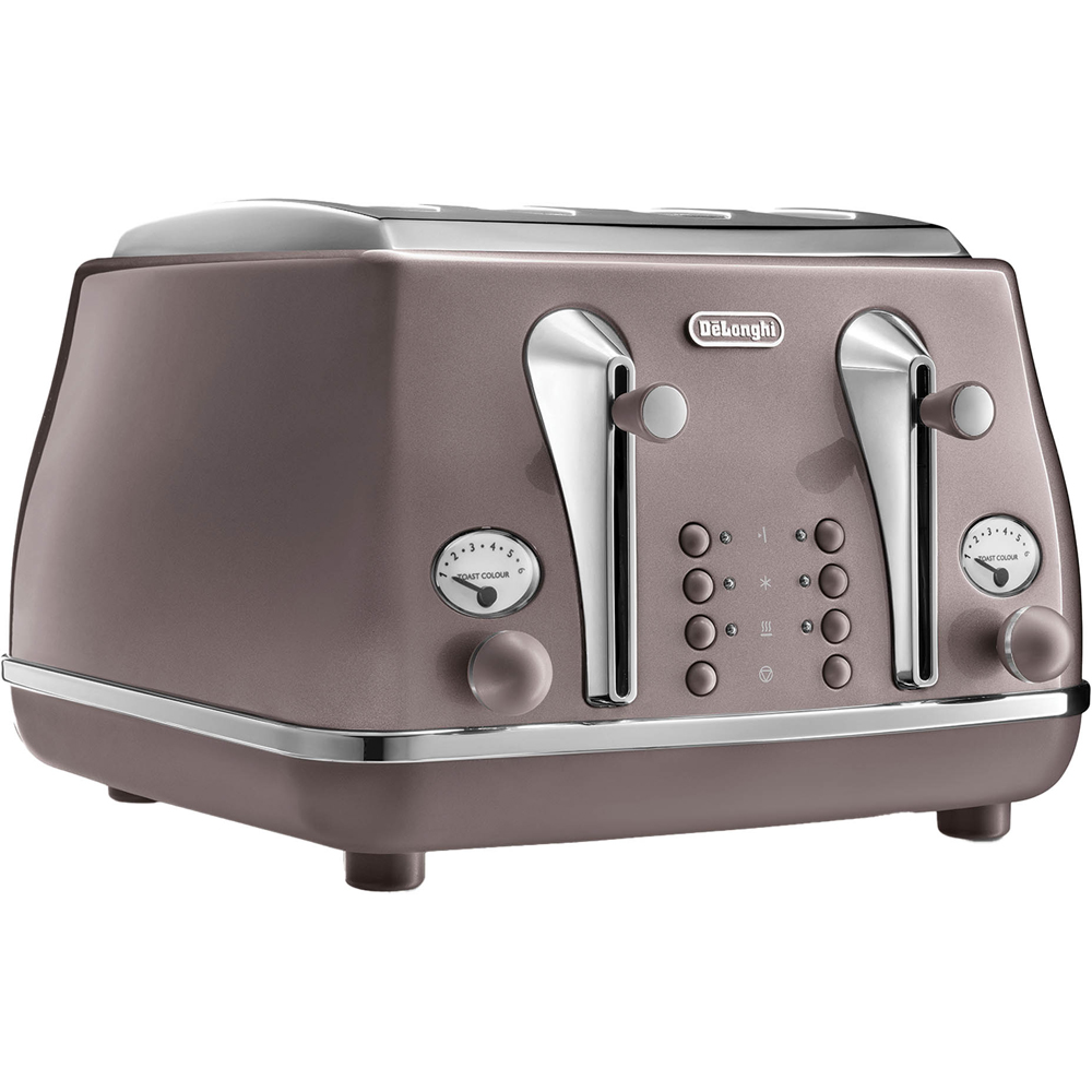 De'Longhi DL4308 Ice Pink Metallics 4 Slice Toaster Image 4